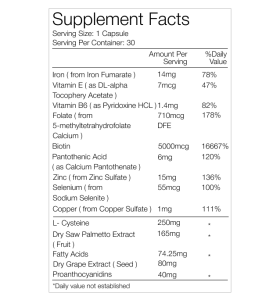 Tricho-Supplement-Facts